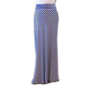 Lily Rose Convertible Maxi Dress/Skirt, Navy & White Stripes, M
